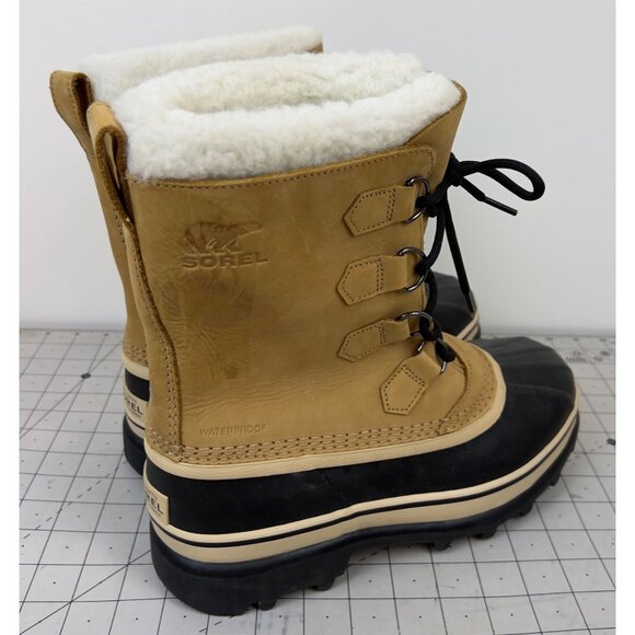 Sorel Mens Caribou Winter Snow Boots Size 8 Waterproof Leather & Rubber - Picture 4 of 11